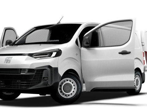 Fiat Scudo Van L2 HQ Interior 2025 3D Model