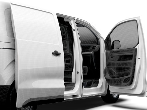 Fiat Scudo Van L2 HQ Interior 2025 3D Model