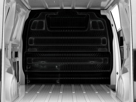 Fiat Scudo Van L2 HQ Interior 2025 3D Model