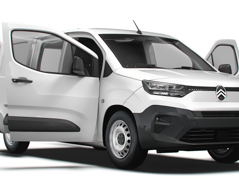 Citroen Berlingo LWB Van HQ Interior 2024 3D Model