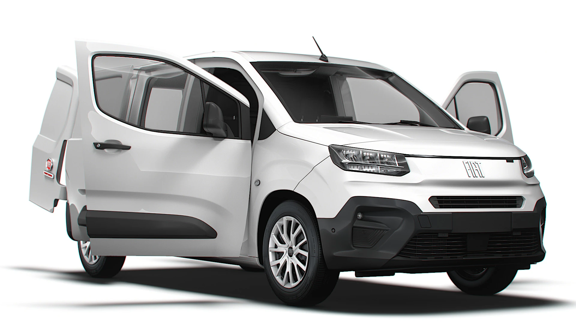 Fiat Doblo LWB Van HQ Interior 2024 3D Model .c4d .max .obj .3ds .fbx .stl .blend 