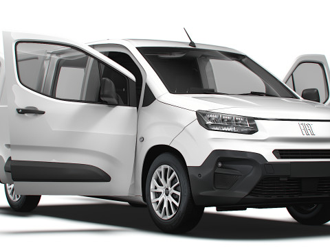 Fiat Doblo LWB Van HQ Interior 2024 3D Model