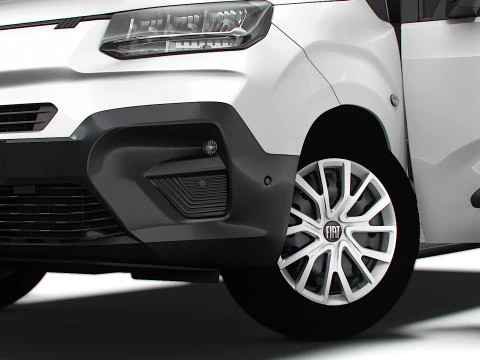 Fiat Doblo LWB Van HQ Interior 2024 3D Model