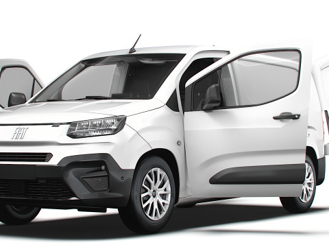 Fiat Doblo LWB Van HQ Interior 2024 3Dモデル