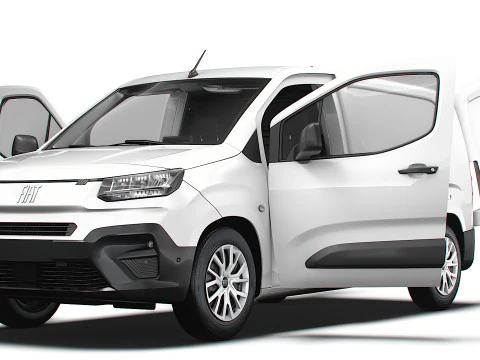 Fiat Doblo LWB Van HQ Interior 2024 3D Model