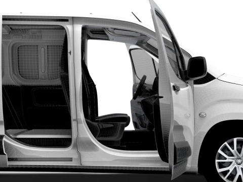 Fiat Doblo LWB Van HQ Interior 2024 3D Model