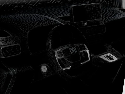 Fiat Doblo LWB Van HQ Interior 2024 3D Model