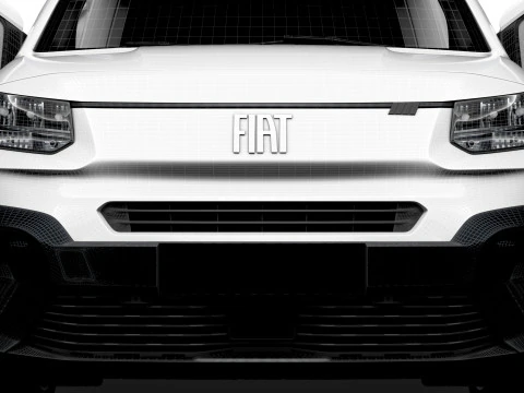 Fiat Doblo LWB Van HQ Interior 2024 3D Model