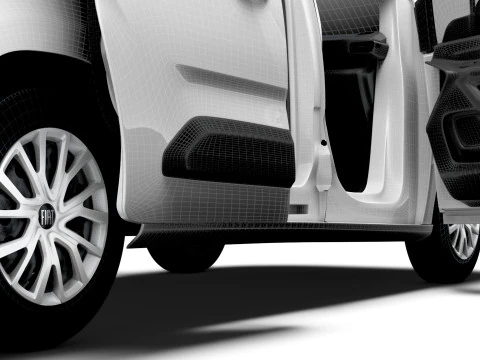 Fiat Doblo LWB Van HQ Interior 2024 3D Model