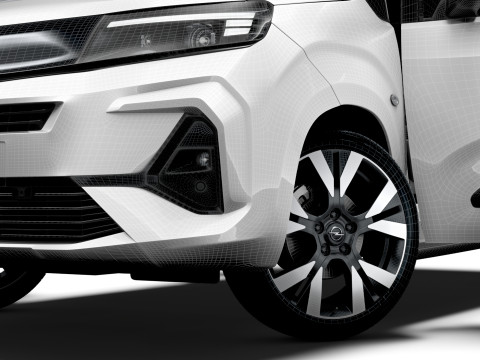 Opel Combo LWB Van HQ Interior 2024 Modèle 3D