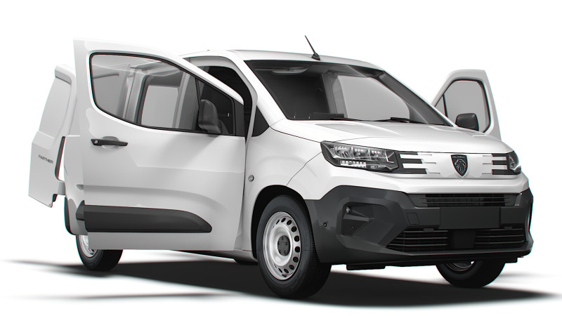 Peugeot Partner LWB Van HQ Interior 2024 3D 모델 .c4d .max .obj .3ds .fbx .stl .blend