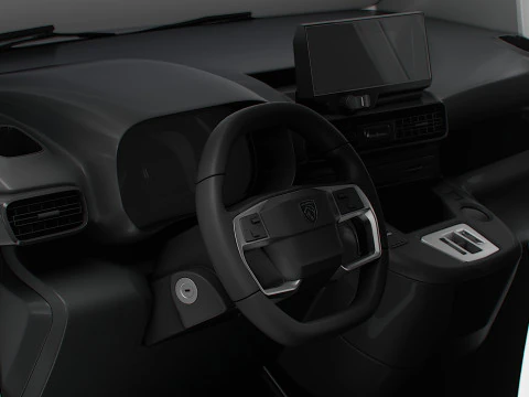 Peugeot Partner LWB Van HQ Interior 2024 3D Model