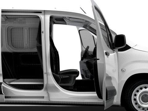 Peugeot Partner LWB Van HQ Interior 2024 3D Model