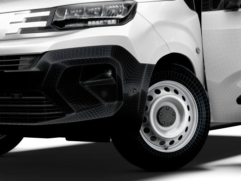 Peugeot Partner LWB Van HQ Interior 2024 3D Model