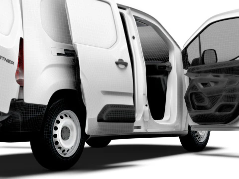 Peugeot Partner LWB Van HQ Interior 2024 3D Model