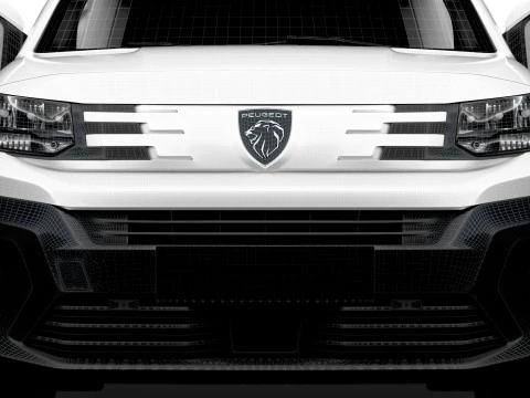 Peugeot Partner LWB Van HQ Interior 2024 3D Model