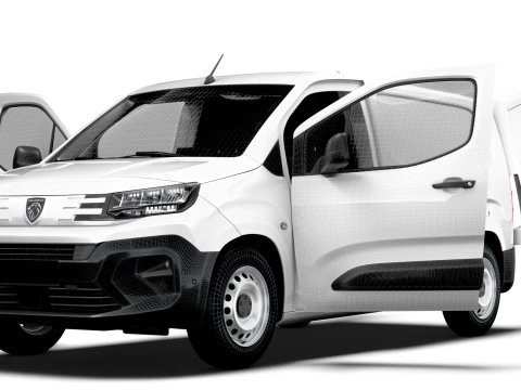 Peugeot Partner LWB Van HQ Interior 2024 3D Model
