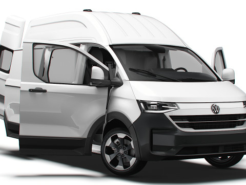 VW Transporter Van L1H2 2SD HQ Interior 2025 3D Model