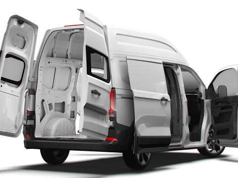 VW Transporter Van L1H2 2SD HQ Interior 2025 Model 3D