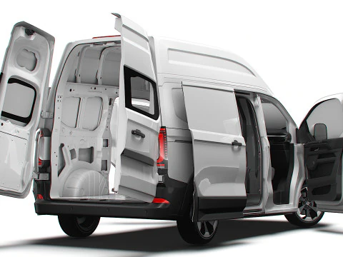 VW Transporter Van L1H2 2SD HQ Interior 2025 3D Model
