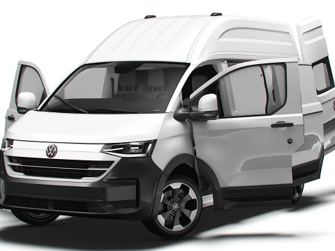 VW Transporter Van L1H2 2SD HQ Interior 2025 Model 3D