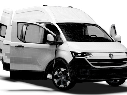 VW Transporter Van L1H2 2SD HQ Interior 2025 Model 3D