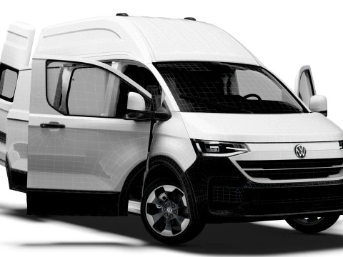 VW Transporter Van L1H2 2SD HQ Interior 2025 3D Model