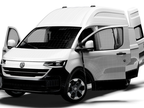 VW Transporter Van L1H2 2SD HQ Interior 2025 Model 3D