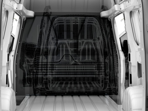 VW Transporter Van L1H2 2SD HQ Interior 2025 Model 3D