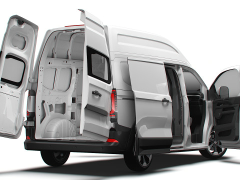 VW Transporter Van L1H2 HQ Interior 2025 Modèle 3D