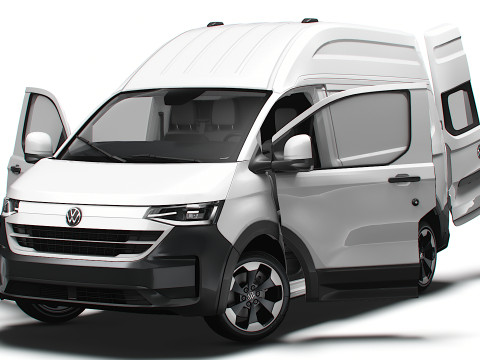 VW Transporter Van L1H2 HQ Interior 2025 Modèle 3D