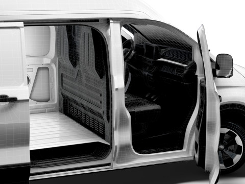 VW Transporter Van L1H2 HQ Interior 2025 Modèle 3D