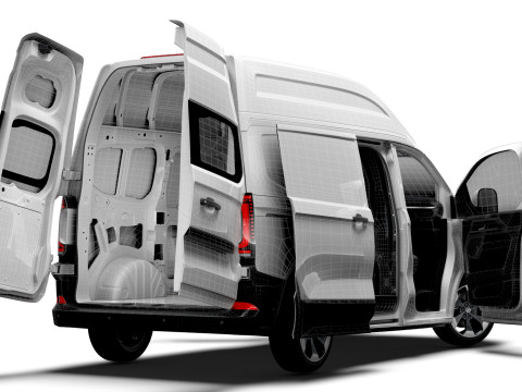 VW Transporter Van L1H2 HQ Interior 2025 Modèle 3D