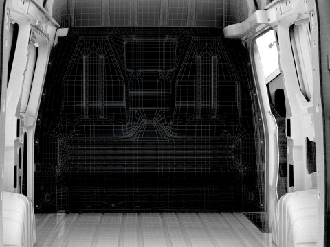 VW Transporter Van L1H2 HQ Interior 2025 Modèle 3D
