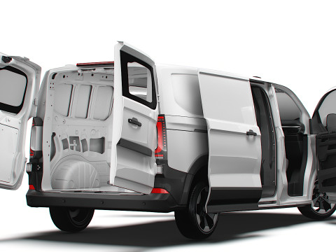 VW Transporter Van L2H1 2SD HQ Interior 2025 3D-Modell