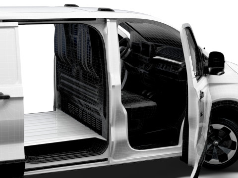 VW Transporter Van L2H1 2SD HQ Interior 2025 3D-Modell