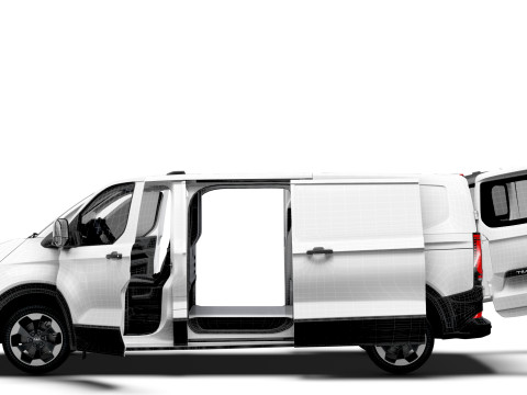 VW Transporter Van L2H1 2SD HQ Interior 2025 3D-Modell