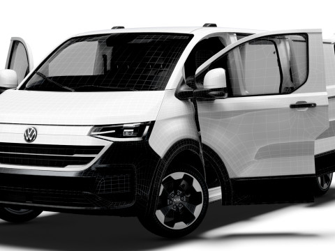 VW Transporter Van L2H1 2SD HQ Interior 2025 3D-Modell