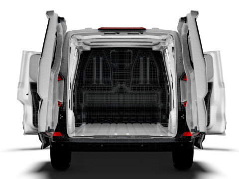 VW Transporter Van L2H1 2SD HQ Interior 2025 3D-Modell