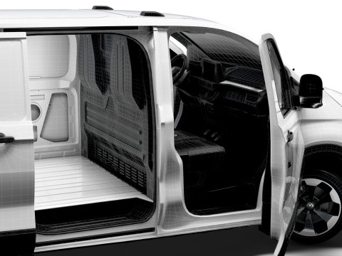VW Transporter Van L2H1 HQ Interior 2025 3Dモデル