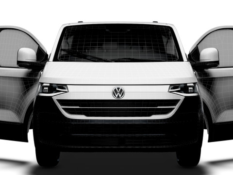 VW Transporter Van L2H1 HQ Interior 2025 3Dモデル