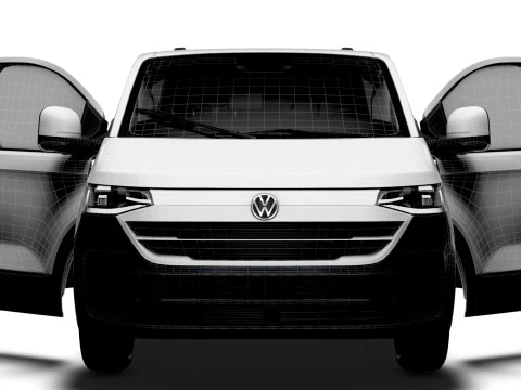 VW Transporter Van L2H1 HQ Interior 2025 3D Model