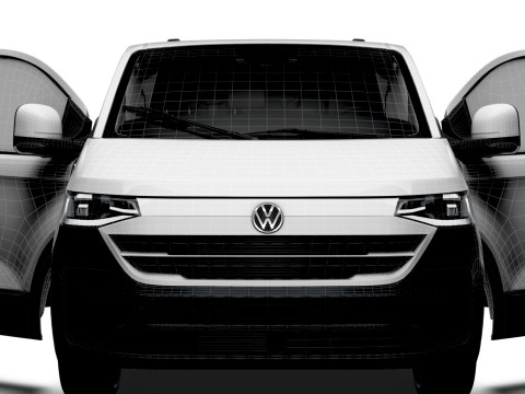 VW Transporter Van L2H1 HQ Interior 2025 3Dモデル