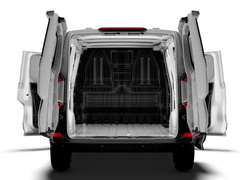 VW Transporter Van L2H1 HQ Interior 2025 3Dモデル
