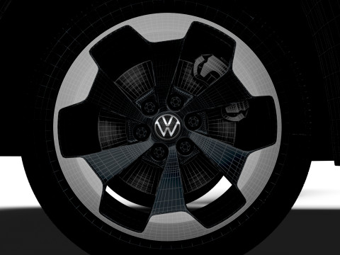 VW Transporter Van L2H1 HQ Interior 2025 3Dモデル