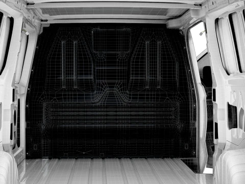 VW Transporter Van L2H1 HQ Interior 2025 3D Model