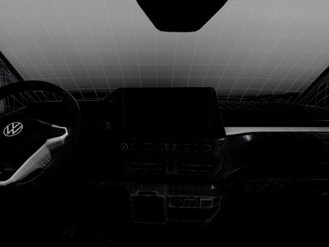 VW Transporter Van L2H1 HQ Interior 2025 3Dモデル