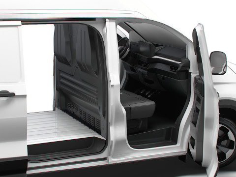 VW Transporter Van L2H2 2SD HQ Interior 2025 Model 3D