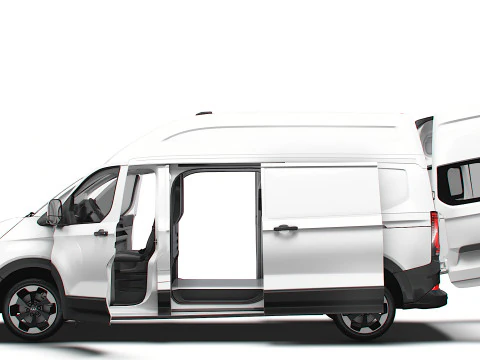 VW Transporter Van L2H2 2SD HQ Interni 2025 Modello 3D