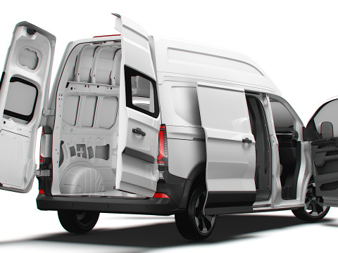 VW Transporter Van L2H2 2SD HQ Interior 2025 Model 3D